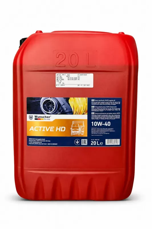 Wunscher ActiveHD 10W-40 Ci-4/SL 20л (8067-20)