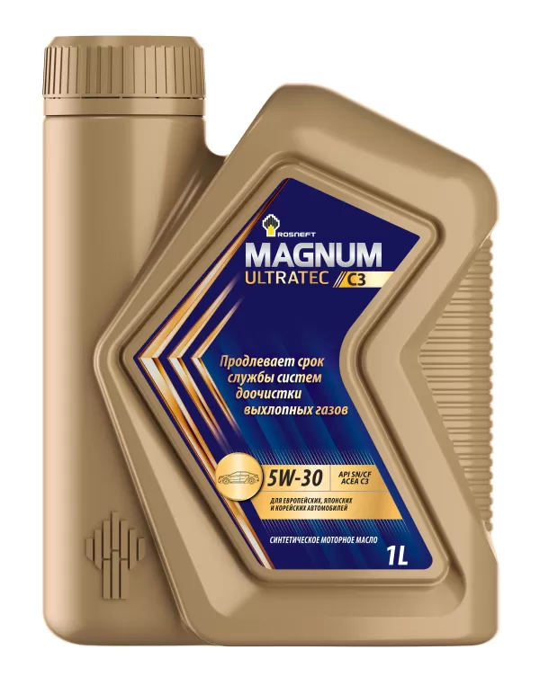 Масло моторное Rosneft Magnum Ultratec C3 5W30, канистра 1 л