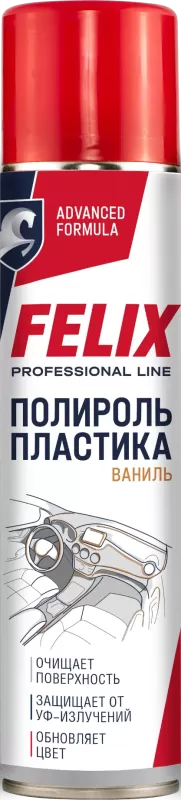 Полироль пластика Felix "Лимон" в аэроз. уп. 400мл