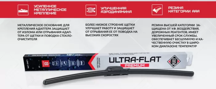 Щетка стеклоочистителя бескаркасная AWM UF 15 R ULTRA FLAT (410000210)