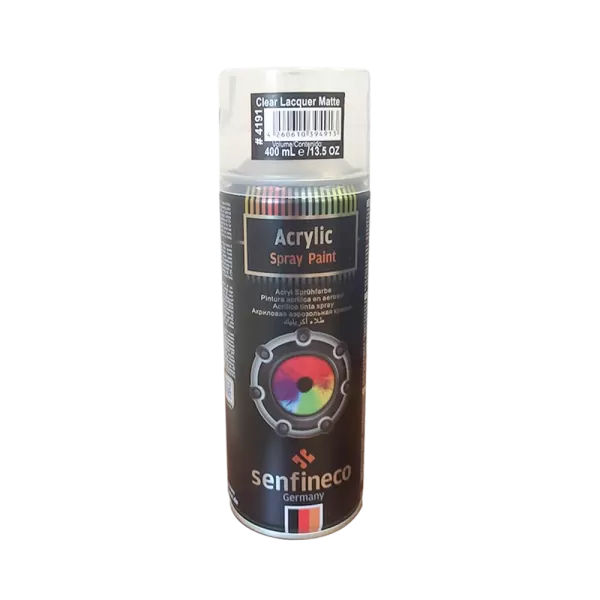 4191 Акриловый лак-спрей SENFINECO Clear Lacquer Mate матовый 400мл