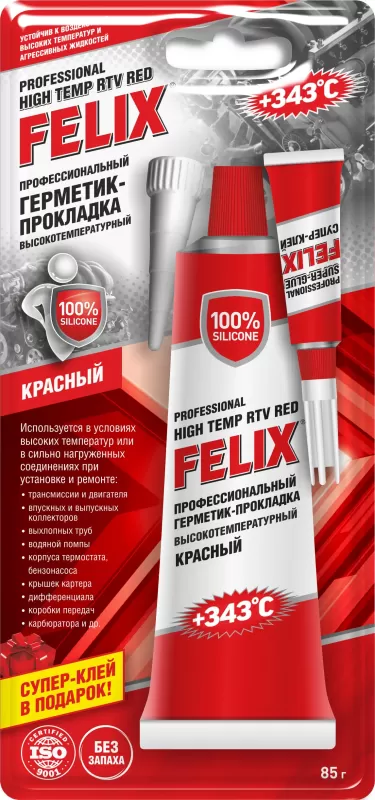 Профессиональный герметик-прокладка FELIX (серый) 100г